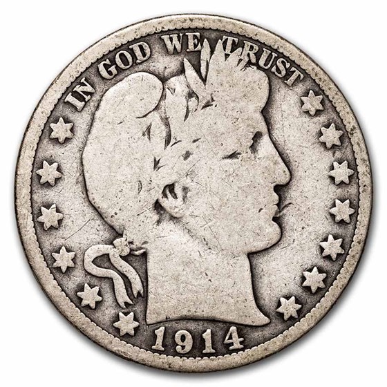 1914 Barber Half Dollar Good 1914 Barber Half Dollar Good